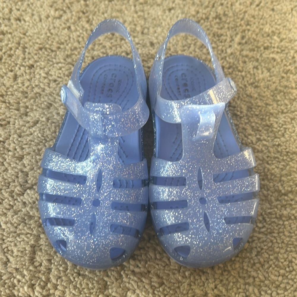 Crocs toddler girls glitter sandals size C9
